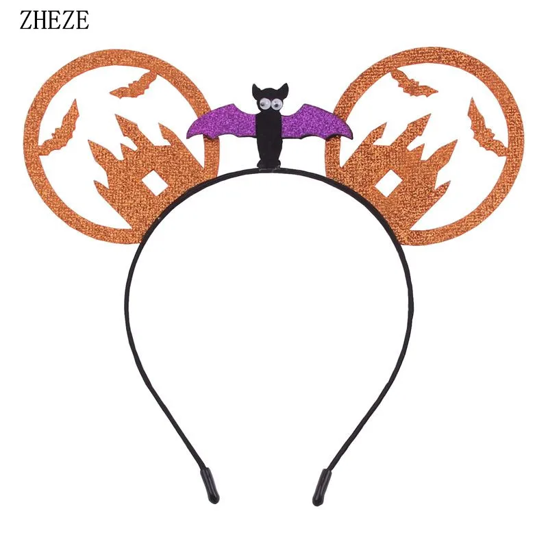 

Trendy Bat Elf Spider Pumpkin Headwear Festival DIY Hair Accessories Halloween Cosplay Mouse Ears Headband