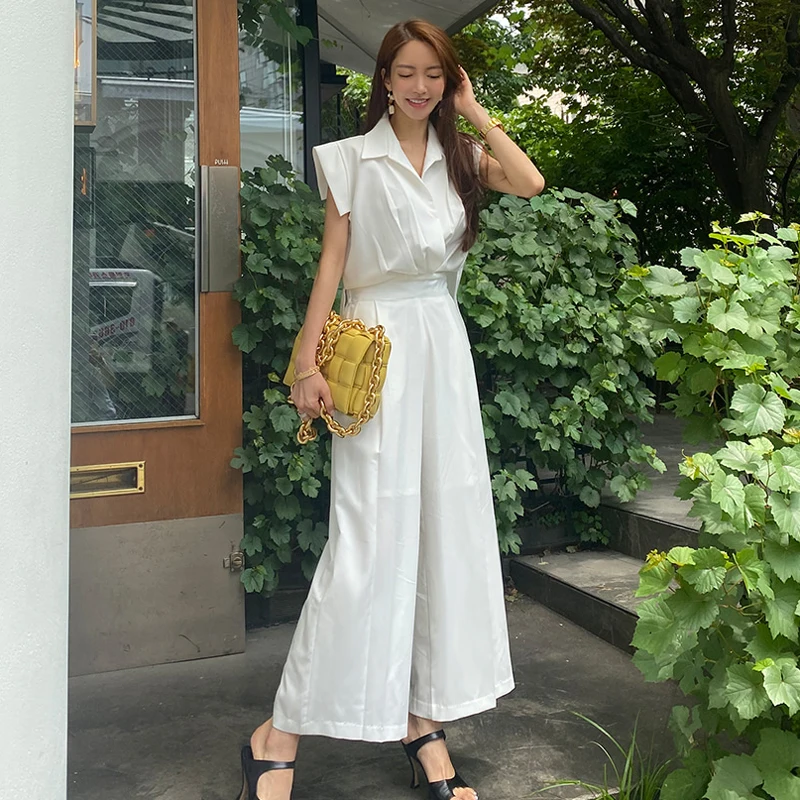 

Women Summer Jumpsuits Elegant Office Lady Party Wide Leg Jumpsuits Wear to work Ankle-Length Pants Playsuits