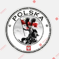 personality accessories round poland polska husarz decal car sticker motorcycle decals for car racing car laptop helmet