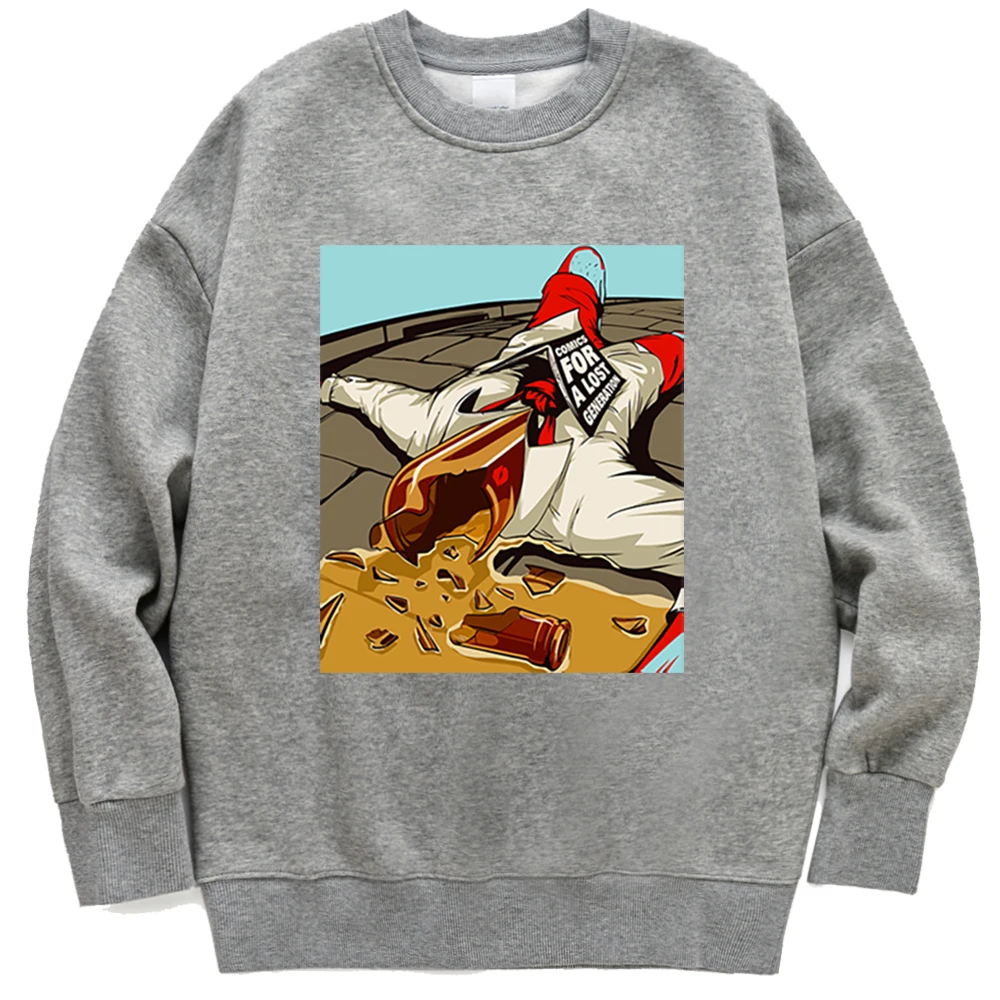 

Комиксы для алоста, крутой Женский свитшот с принтом, Мультяшные толстовки оверсайз, креативные новые свитшоты, Повседневная флисовая Толс...