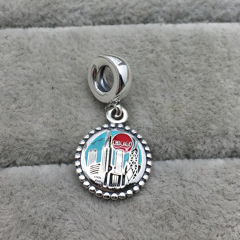 Женский кулон из серебра 2020 пробы с подвеской в виде Чикаго | Украшения и