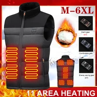 new 11 heated vest jacket graphene men women coat clothes intelligent electric heating thermal warm clothes winter heated hunt
