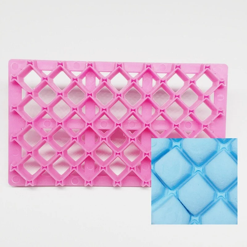 

Icing Embosser Mould Diamond Sugarpaste Gum Icing Baking Quilt Fondant Cake Raft Equipment Tool Embosser Cutter Dropshipping