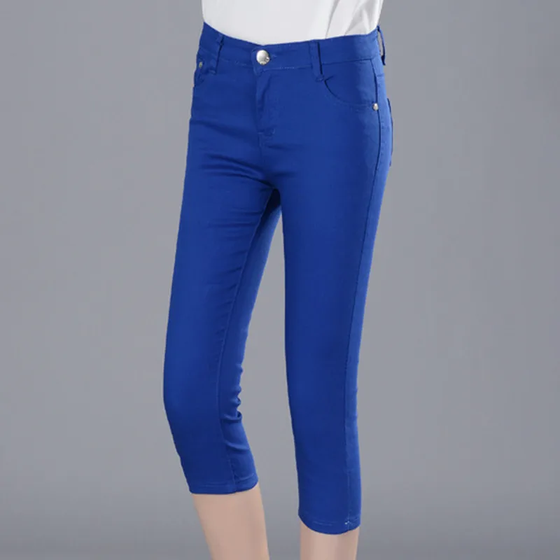 Брюки Капри женские узкие эластичные бриджи до колен свободные штаны карандаш