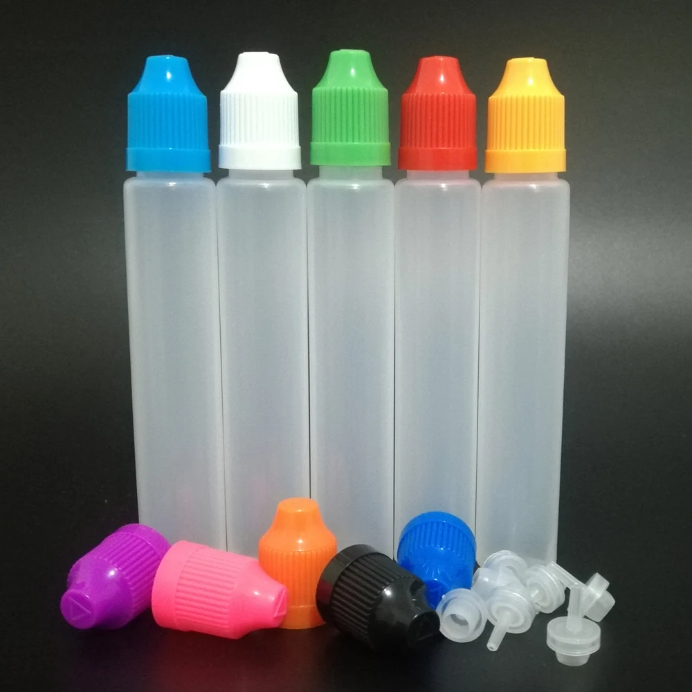 1000 шт. 30 мл длинное перо Форма жидкость для электронной сигареты бутылок PE мягкий