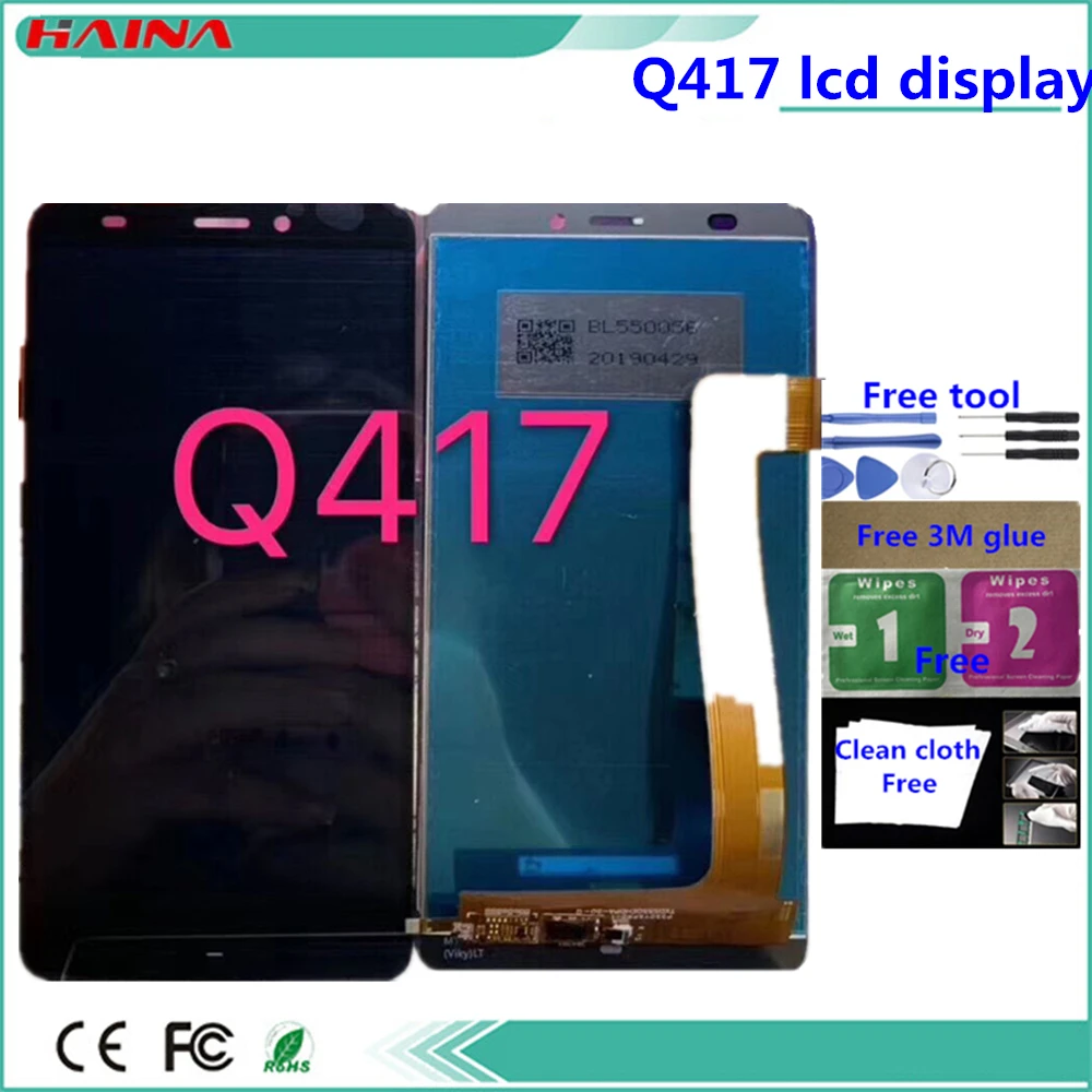 

Mobile phone Lcd Display For Micromax Canvas Mega 4G Q417 digitizer panel sensor lens glass Assembly And Tools