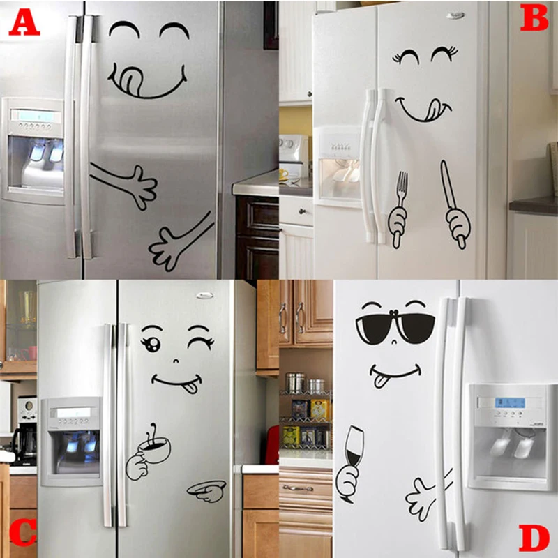 Горячая Распродажа магнит на холодильник милый стикер счастливое вкусное лицо