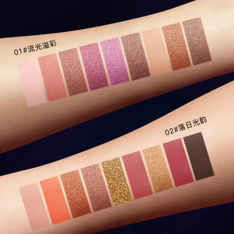 

9 Colors Eye Shadow Palette Eyeshadow Glitter Long Lasting Matte Shimmer Eye Cosmetic Makeup Tool