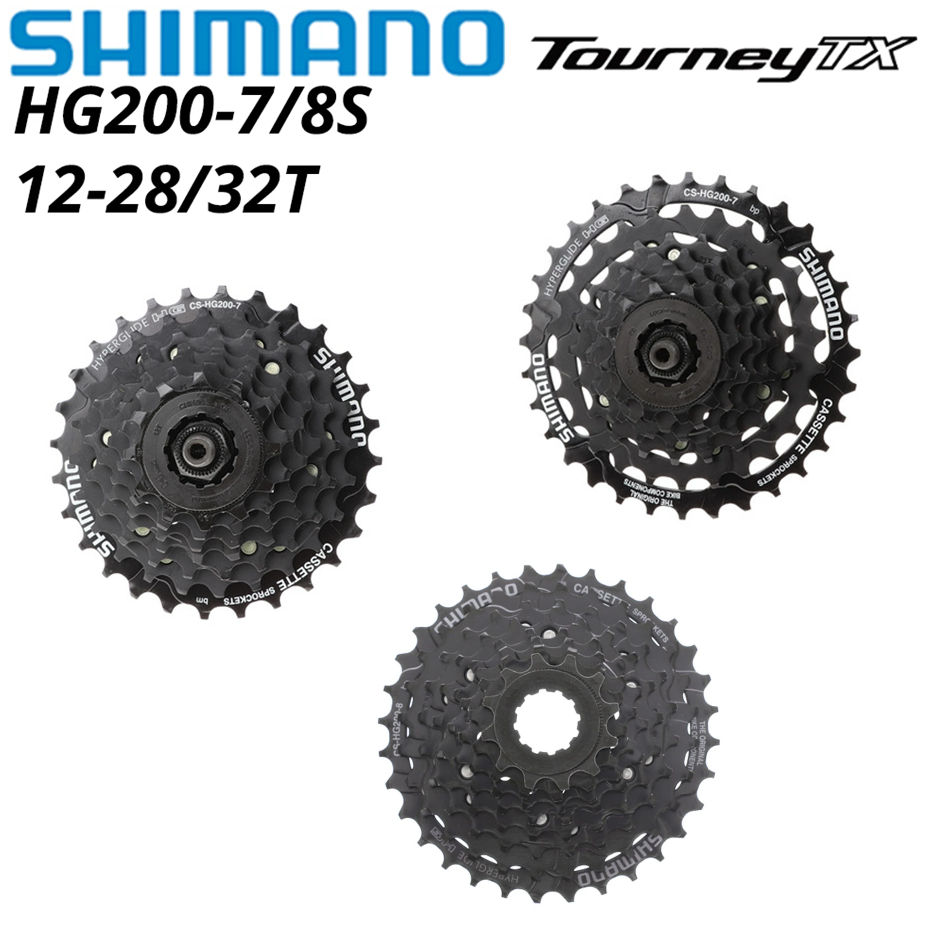 

Звездочка для горного велосипеда Shimano TOURNEY TX HG200 CS 7 8 speed, CS-HG200 7s 8 S 8v 7v 12-28T 12-32T, цепи для горного велосипеда 32T 28T