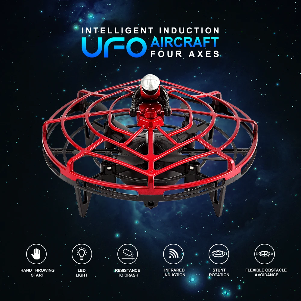 Интеллектуальный индукционный UFO анти столкновение Летающий вертолет волшебный