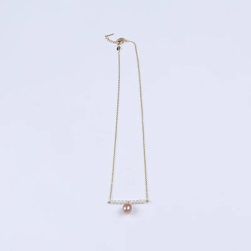 

Fashion Nature Baroque Pearl Necklace With Gold Chain For Women Necklace Jewelry