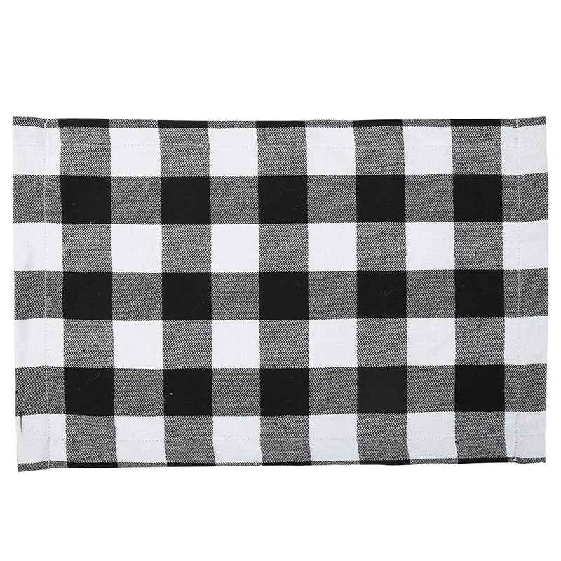 

Christmas Decoration Tablecloth Table Mat Plaid Pattern For Home Party Hotel Wedding Christmas Decor Non-slip Insulation Mats