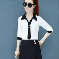 womens shirt spring fashion woman blouses 2019 vintage korean office blouse women tops plus size camisas mujer