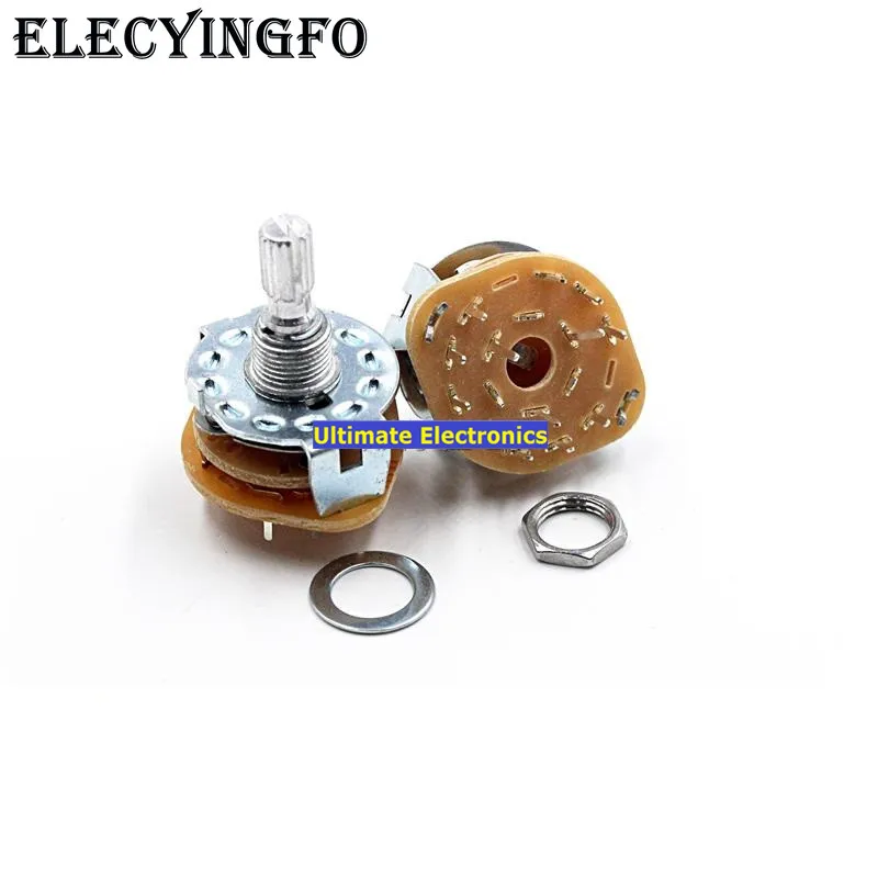 

2pcs RS25 band switch switch potentiometer rotary switch 3 Pole 3 Position