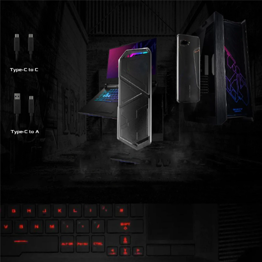 Портативный внешний SSD корпус Type-C USB3.2 5 шт./компл. для ASUS ROG STRIX ARION M.2 NVMe комплект