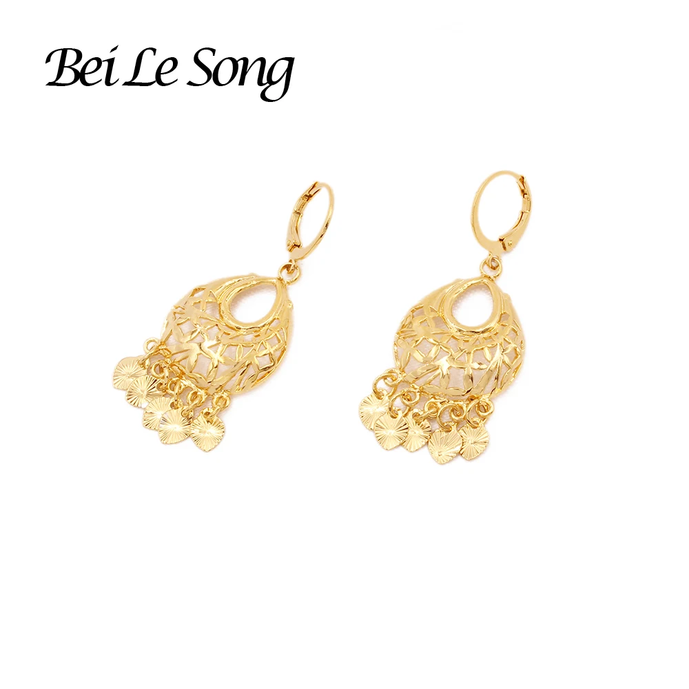 Необычные Серьги Подвески золотого цвета Висячие серьги-кольца ювелирные