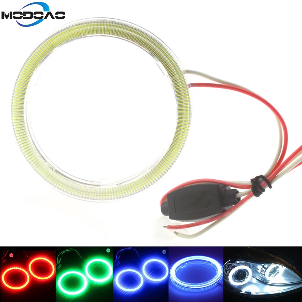 

Single COB Car Angel Eyes Led Halo Ring Bulb Lights SHEELL Angel Eye Fog Headlight Car Auto Moto Moped Scooter Motorcycle DC 12V