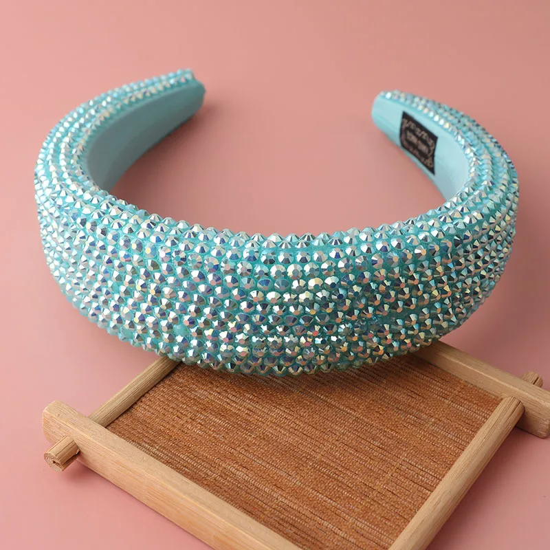 

Western Style Solid Candy Colors Thicken Padded Hairbands Bezel Turban Women Headbands Girls Accessories Headwear Wholesale