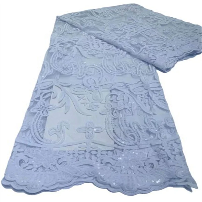 

Новейшая французская Тюлевая кружевная ткань с блестками 2020 Высококачественная африканская кружевная ткань чистый белый молочный шелк кр...