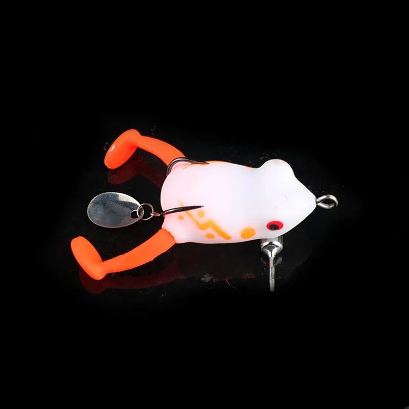 

Silicone Wobblers Frog Fishing Lures Softbait Double Propeller Jigging Frog Lure Jig Artificial Bait Topwater Soft Fish Lure