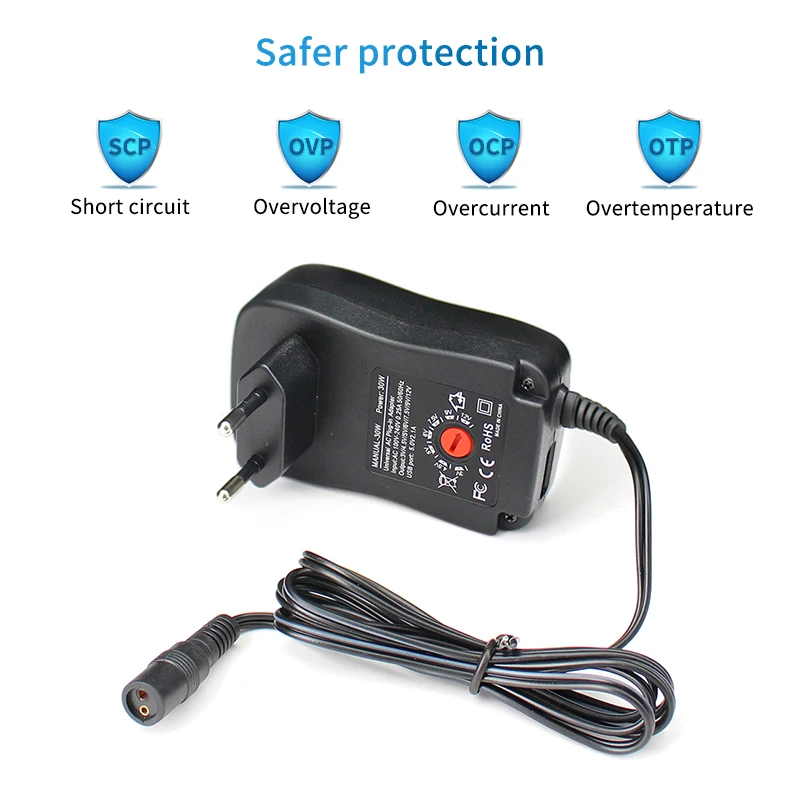 Настраиваемый преобразователь источника питания USB 220 В переменного/постоянного