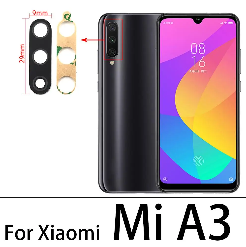 5 шт. стеклянные объективы для задней камеры Xiaomi Mi 11 Mix 2S 3 Max2 A1 A3 A2 Lite 8SE 9SE 9T 8Lite