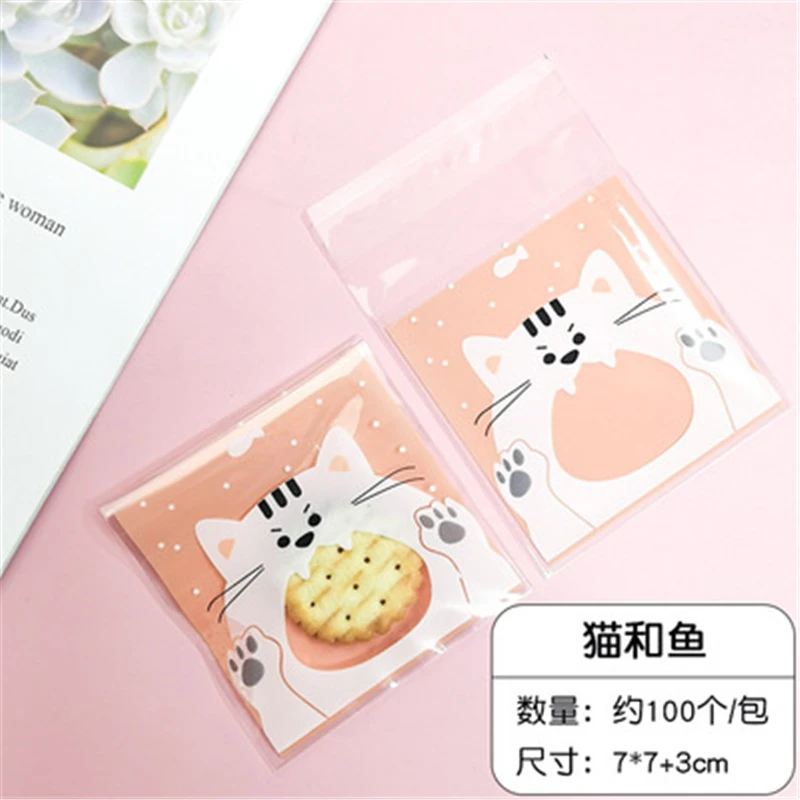 100 шт./лот пластиковая прозрачная целлофановая упаковка в виде животных подарка