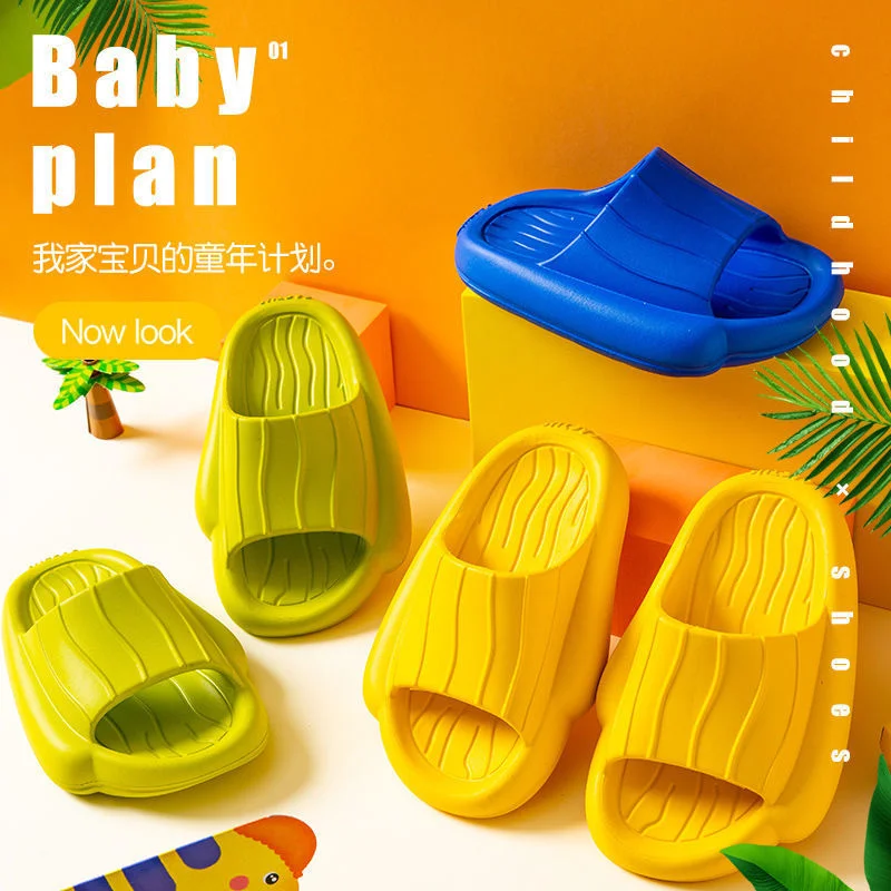 

[eva Deodorization]children's Slippers Summer Boys And Girls Home Cartoon Anti Slip Soft Bottom Baby Sandals platforms