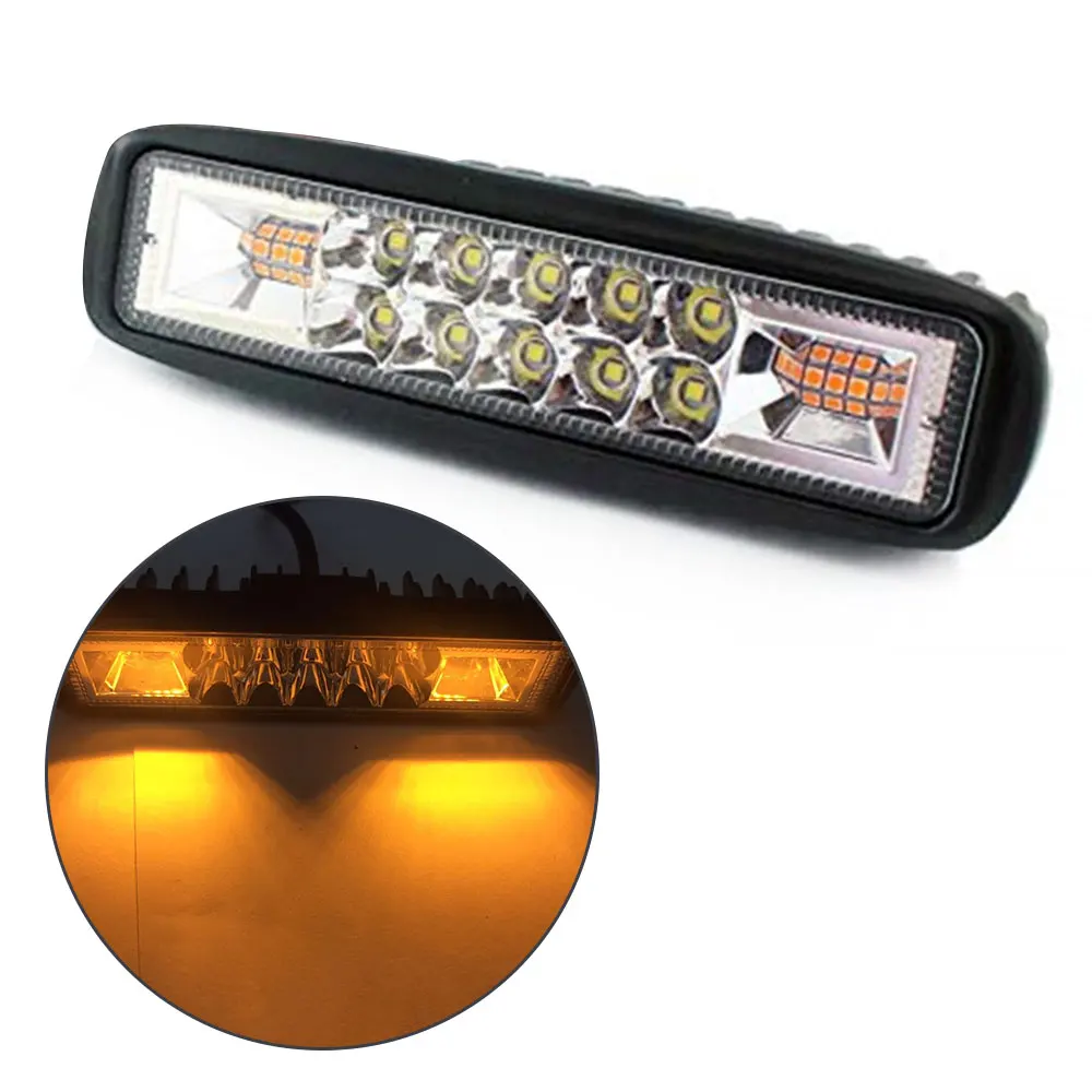 Signal Light Motorcycle Truck Trailer Strobe Flash Work LED Bar 48W For Off-road 4x4 ATV JEEP SUV Car Accessories 12V O21 | Автомобили и