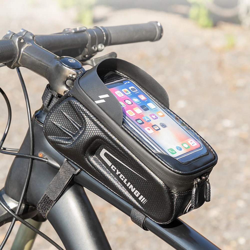 

Rainproof Bike Bag Frame Front Top Tube Cycling Bag Reflective7.0in Phone Case Touchscreen Bag MTB Bicycle Accessories