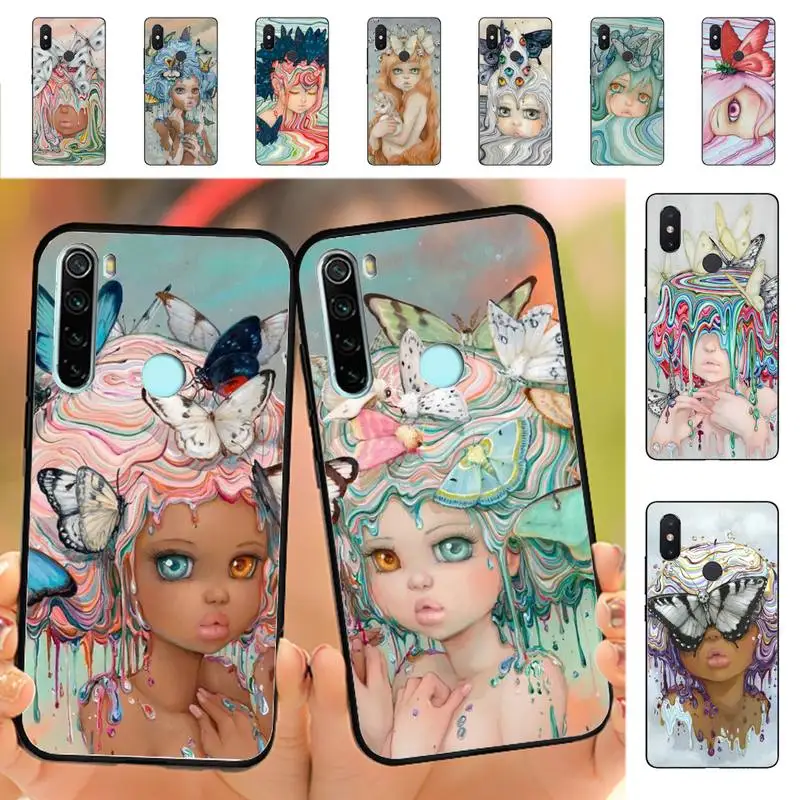 

Yinuoda Cute Animal Butterfly Pattern Funny Girls Phone Case for Redmi Note 8 7 9 4 6 pro max T X 5A 3 10 lite pro