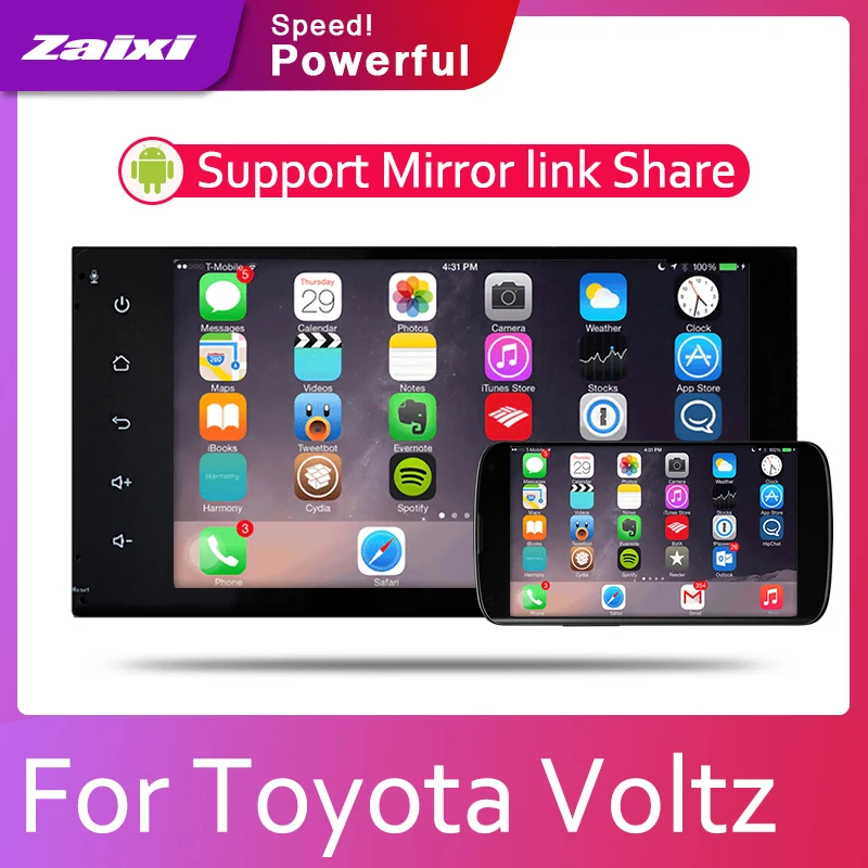 Для Toyota Voltz 2002 2003 2004 2din автомобильный мультимедийный Android Авторадио проигрыватель