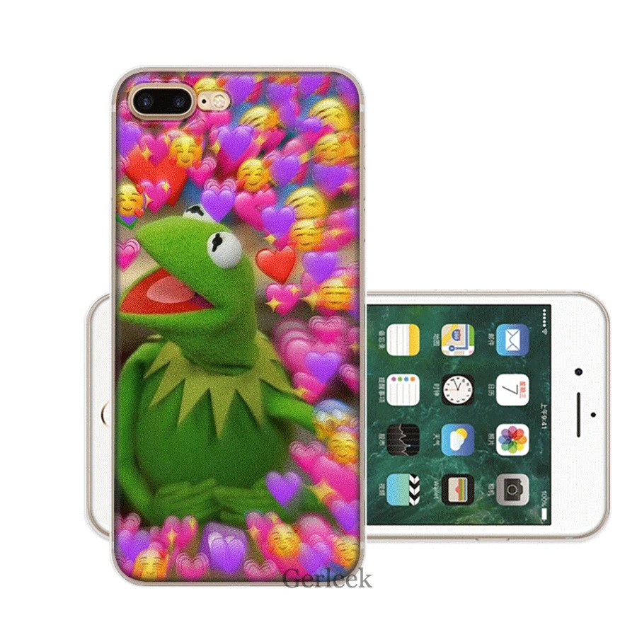 Чехол для мобильного телефона iPhone 11 Pro XR X XS Max 6 6S 7 8 Plus Cover 5 5S SE лягушонок Кермит