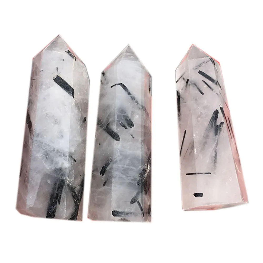 

1pc Natural Crystal White Quartz Point Hexagonal Column Obelisk Energy Stones Ornaments for Home Aquarium Decoration