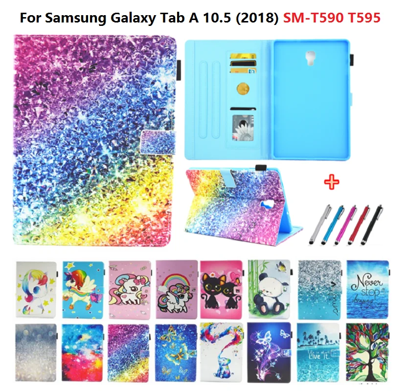 Модный мультяшный чехол для Samsung Galaxy Tab A A2 10 5 2018 SM T590 планшеты Чехол T595|Чехлы