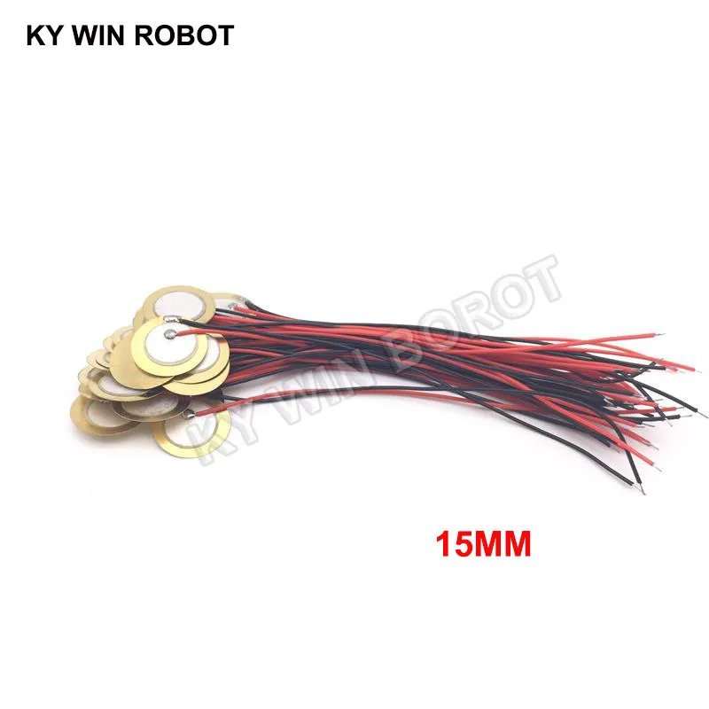 10 Pcs Piezoelectric Piezo Ceramic Wafer Plate Dia 15mm For Buzzer Loudspeaker