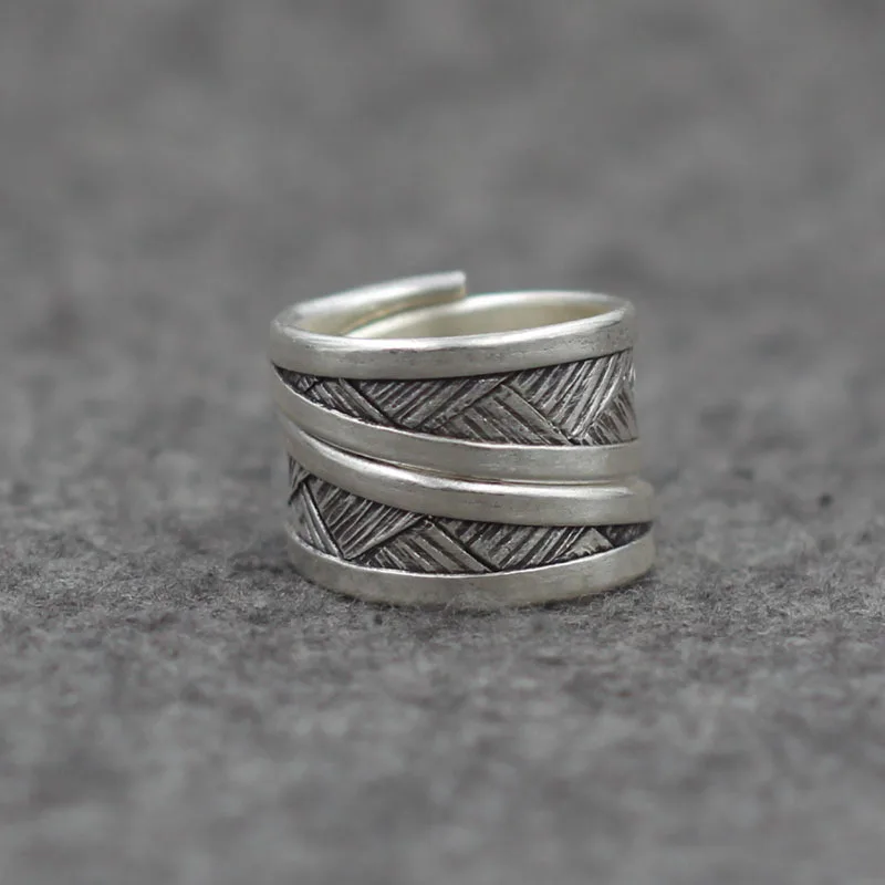 Оригинальное Тканое широкополосное кольцо с открытым концом тайское