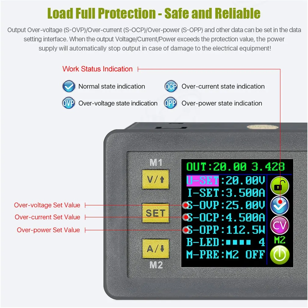 DPS3005 USB BT функция связи Постоянное Напряжение Ток понижающий модуль питания