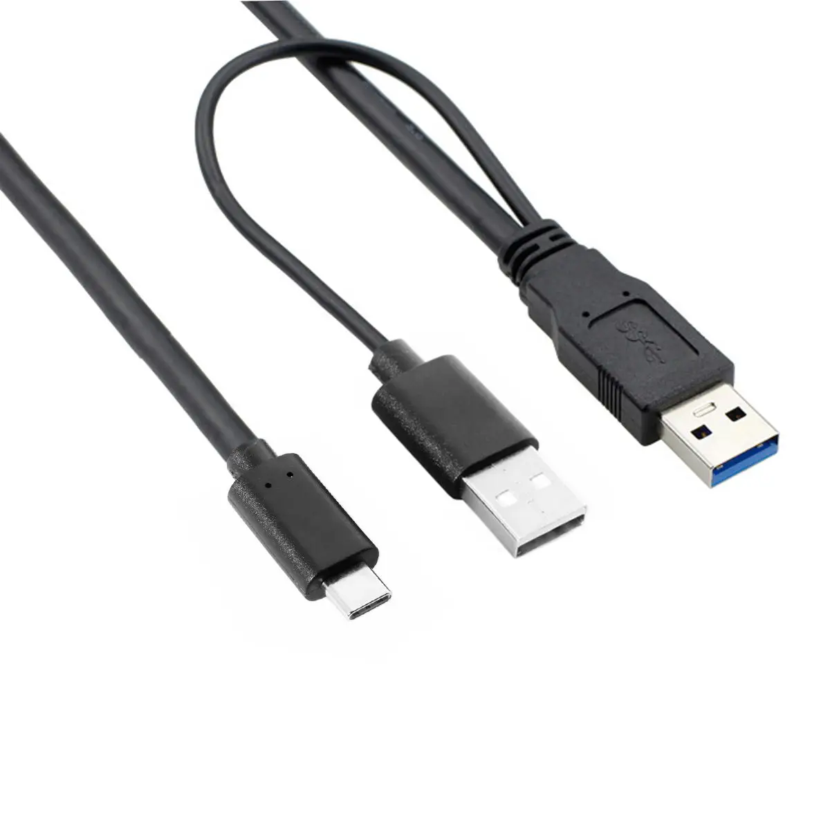 CYSM-Cable USB 3,0 macho Y USB 2,0 de doble potencia, Cable de...