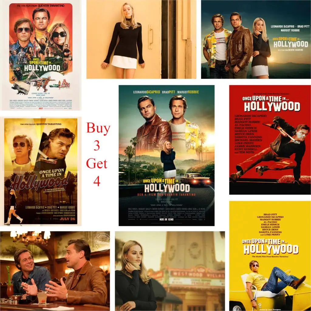 Когда то... Постеры в Голливуде глянцевая бумага высокой четкости с принтом