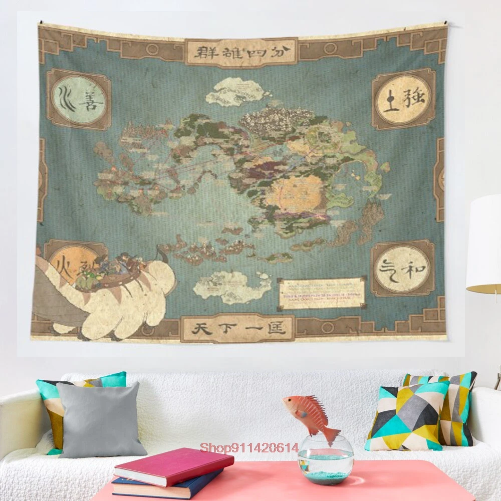 

avatar the last airbender map I tapestry witchcraft tapestry Bohemian decoration home decoration Hippie