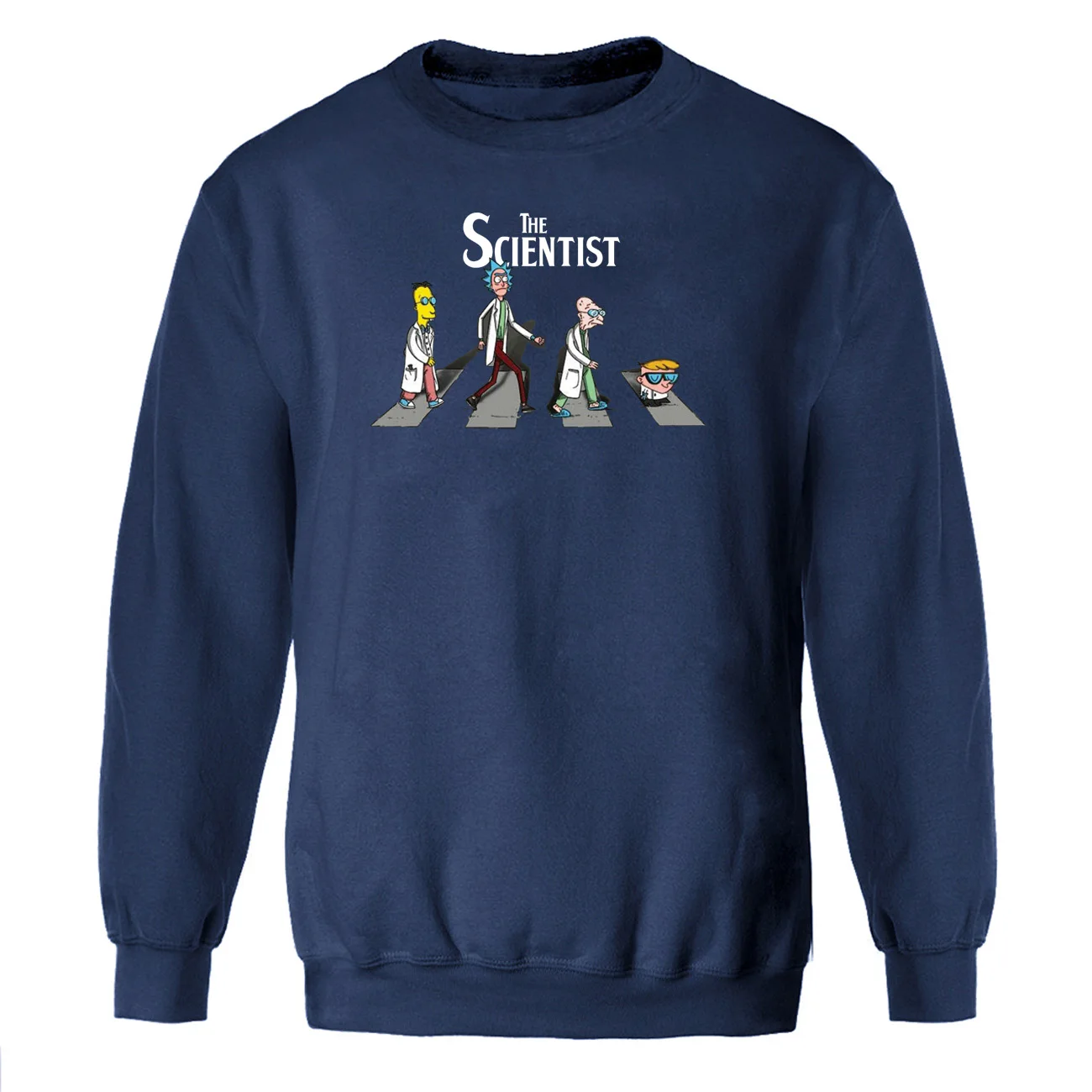 Рик и Морти Забавный свитшот для мужчин мультфильм аниме Crewneck Толстовки учёный толстовки уличная печать Harajuku спортивная одежда - Цвет: dark blue 6