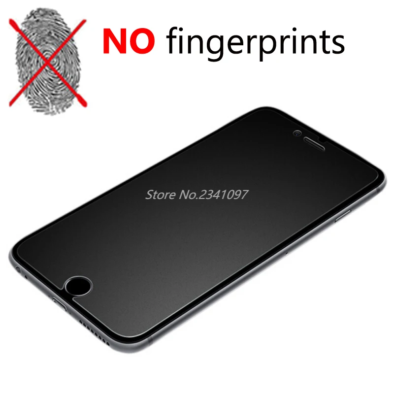 

No Fingerprint Matte Tempered Glass for Iphone 11 Pro Max 2019 XS MAX XR X 7 8 Plus 6S 6 Plus 5 5S SE Frosted Protective Film