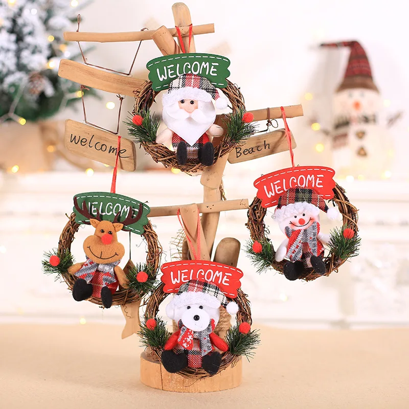 

Christmas Decorations Small Wreath Christmas Hotel Shopping Mall Decoration Door Ring Show Window Decorations Hanging