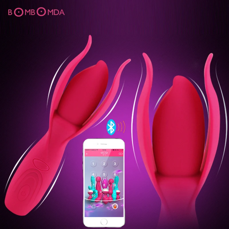 Bluetooth USB перезаряжаемый беспроводной APP Вибратор Вагина Массажер Стимуляция