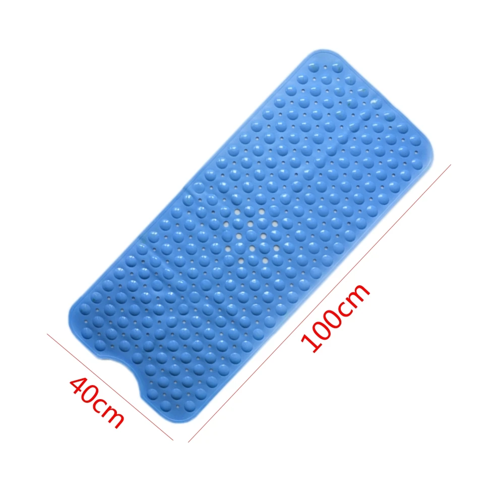 

Bath Tub Mat Extra Long 40x100cm PVC Anti-skid Bath Mat Soft Bathroom Massage Mat Suction Cup Non-slip Bathtub Carpet