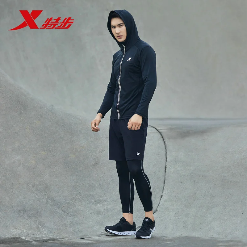 Xtep 5 шт./лот спортивный набор для мужчин новая футболка с круглым вырезом и