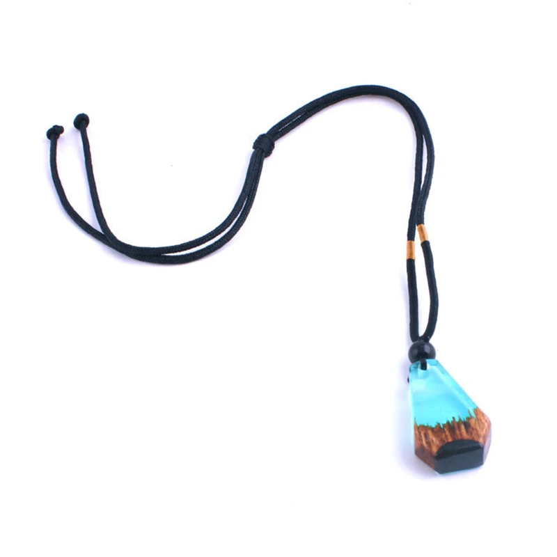 Высококачественное ожерелье с кулоном модная цепочка на свитер сине-зеленая