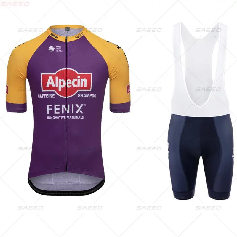 

Комплект одежды для велоспорта Alpecin Fenix 2021, летняя велосипедная одежда, мужская быстросохнущая рубашка для шоссейного велосипеда, костюм с ш...
