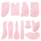 Инструменты для гуаши Гуа Ша, массажный камень из 100% натурального розового кварца, Китайская традиционная спа-Акупунктура для лица, скребок для гуаши